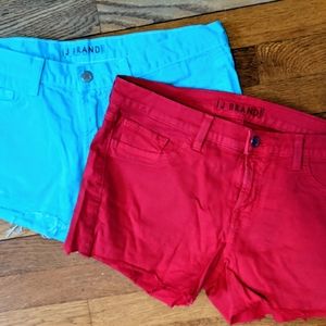 J Brand cut off shorts red blue 30 31